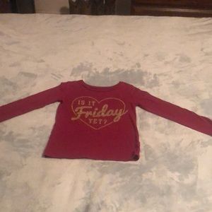 Girls 6/6x Long sleeve t shirt